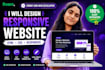 create a responsive HTML CSS landing page