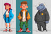 design a professional cartoon character