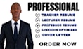 create academic, teacher and online instructor resumes