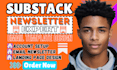 do substack account setup, newsletter design and branding, email template