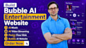 build bubble ai entertainment website ai music video streaming flutter flow web