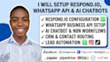 setup respond io, whatsapp API, CRM automation, ai chatbot and n8n workflows
