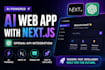 build ai web app with nextjs