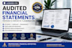 prepare audited financials and verify as licensed CPA