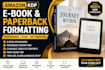 format kindle ebook and paperback for amazon KDP