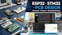 do esp32, stm32 pcb design, schematic design arduino coding and embedded system