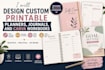 create printable and editable journals, planners, and workbooks in canva