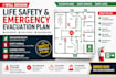 design code complaint life safety plan and emergency evacuation plan exit plan