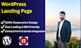 design a responsive wordpress landing page using elementor