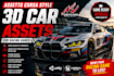 create 3d car racing game assets for assetto corsa