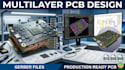 create multilayer pcb layout, schematic design and gerber files