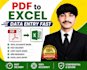 convert PDF to excel spreadsheet with 100 percent accuracy