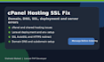 fix cpanel, hosting, SSL, domain, dns and laravel deployment issues
