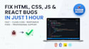 fix react, nextjs, javascript, HTML and CSS bugs