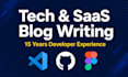 write SEO optimized tech and saas blog posts for your website