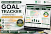create goal tracker spreadsheet progress dashboard excel dashboard google sheets