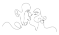 create a continuous one line art animation video