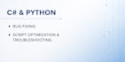 fix bugs and optimize your csharp or python code