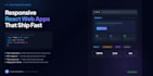 build a responsive react web app or landing page