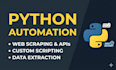 provide custom development python software solutions