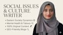 write engaging articles on social issues and eastern society