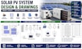 solar pv system design drawings energy layouts battery storage panel schedule