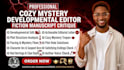 developmental edit your cozy mystery novel for plot structure, pacing and clues