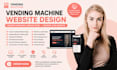 vending machine website design vending machine landing page vending atm website
