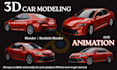 create 3d car modeling, realistic vehicle rendering, product visualization