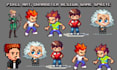 do sprite sheet animation, pixel animation, npc character art