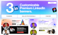 design professional and premium linkedin banner, cover, header