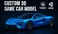 create low poly or realistic 3d car model for unity, unreal engine, mobile game