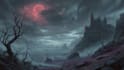 dark fantasy art with unique, intricate details