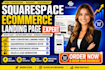 squarespace ecommerce landing page development  landing page website design