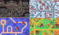 design pixel tileset, top down, pixel background, game environment, rpg maker