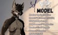 create high quality furry vrchat avatar, 3d vtuber model, fursona 3d anime model