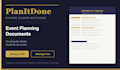 create a professional event planning document from your details