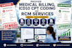 provide medical billing, icd10 cpt coding and rcm services, denial management