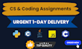 do coding assignments and projects in java, c, python, r