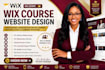 wix online course,e learning website,educational site,student enrollment system