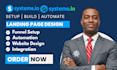 design systeme io landing page systeme io sales funnel expert systeme io website