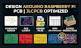 design arduino raspberry pi pcb schematic layout gerber bom for jlcpcb