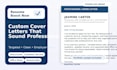 write a professional cover letter for your job application