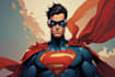 draw black and white comic superhero character line art