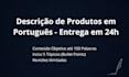 write simple and clear product descriptions in portuguese