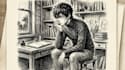 draw sketch and colored anime manga character