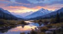 digitally oil painting landscape