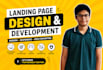 design and develop a responsive ai landing page