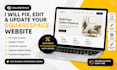 fix squarespace errors, update pages and customize website