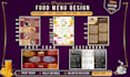 design a professional restaurant, cafe, bakery and food menu